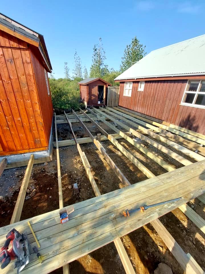 Pallasmíði í vinnslu